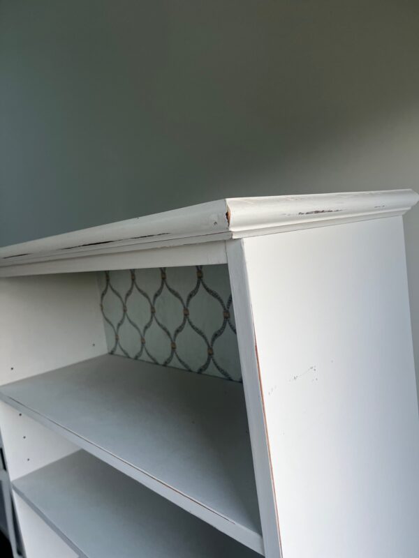 White Hutch with French Quatrefoil Accent - Image 2