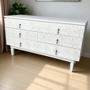 French Provincial 7-Drawer Stencilled Dresser